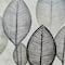 White & Gray Contemporary Leaf Framed Wall Art